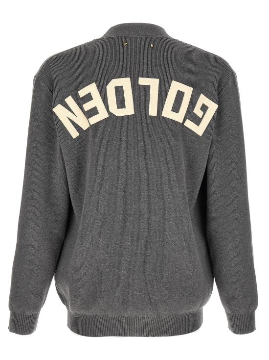 26FW 골든구스 코튼 니트 V넥 버튼 가디건 GMP00946P0006626030460304 Gray - GOLDEN GOOSE