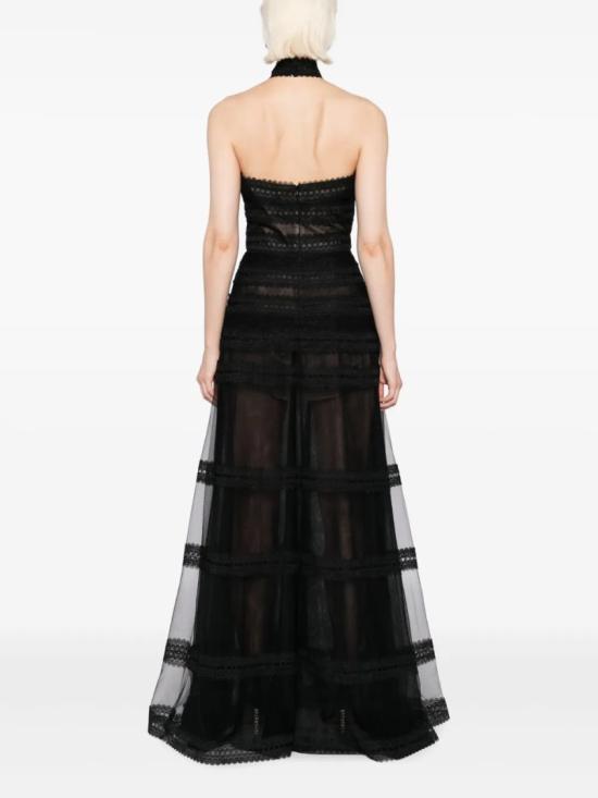  사이드 코베이시 롱 원피스 레이스 스트라이프 롱 드레스 - SAIID KOBEISY