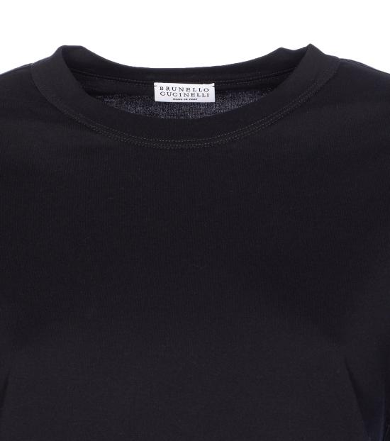 25FW 브루넬로 쿠치넬리 반팔 티셔츠 M0T81BI100 C101 Black - BRUNELLO CUCINELLI