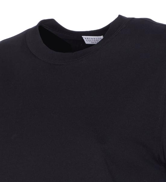 25FW 브루넬로 쿠치넬리 반팔 티셔츠 M0T81BI100 C101 Black - BRUNELLO CUCINELLI
