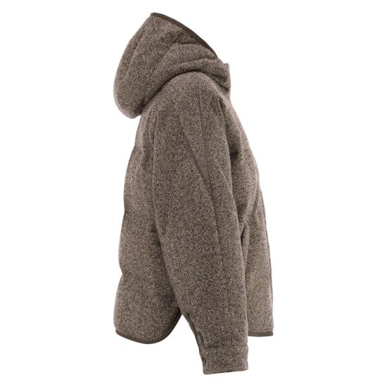 25FW 브루넬로 쿠치넬리 플렉트 버진 울 실크 쉐브론 후드 다운 자켓 MG5307729 BROWN - BRUNELLO CUCINELLI