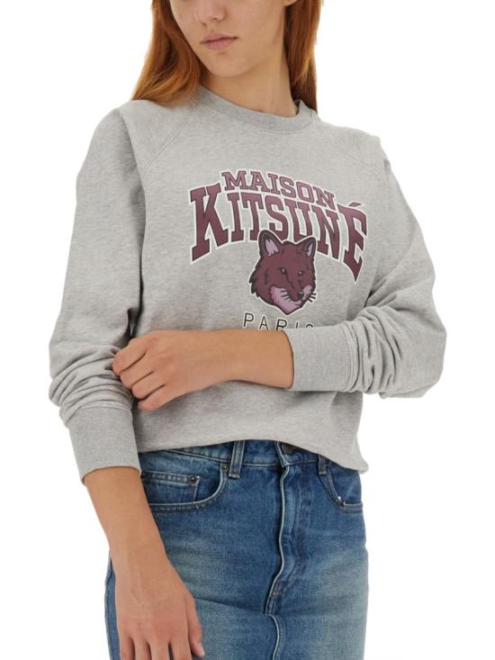  메종키츠네 긴팔 티셔츠 LW00301KM0001 LIGHTGREYMELANGE Grey - MAISON KITSUNE