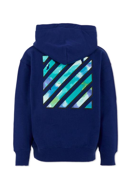 25FW [키즈] 오프화이트 트레이닝 상의 OBBB001F25FLE0074584 BLUE - OFF WHITE