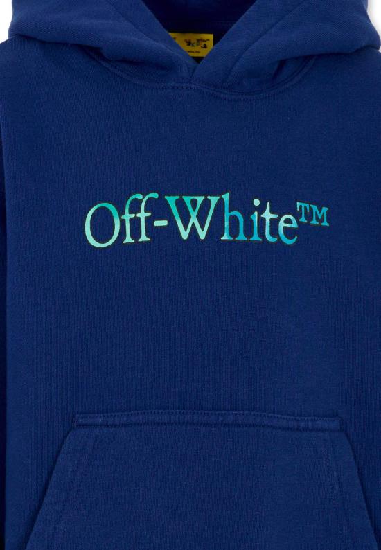 25FW [키즈] 오프화이트 트레이닝 상의 OBBB001F25FLE0074584 BLUE - OFF WHITE