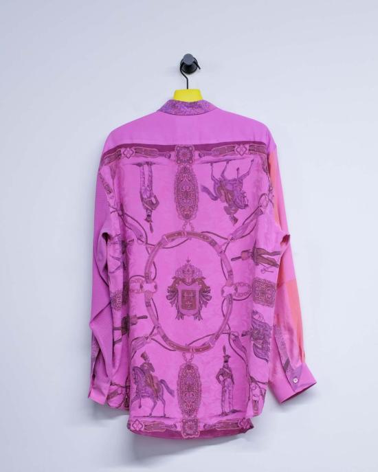  마리아노 긴팔 셔츠 마글리아노 오버다이드 실크 스카프 잉여 셔츠 - MAGLIANO