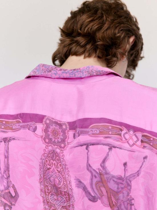  마리아노 긴팔 셔츠 마글리아노 오버다이드 실크 스카프 잉여 셔츠 - MAGLIANO