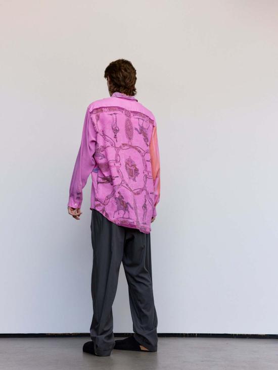  마리아노 긴팔 셔츠 마글리아노 오버다이드 실크 스카프 잉여 셔츠 - MAGLIANO