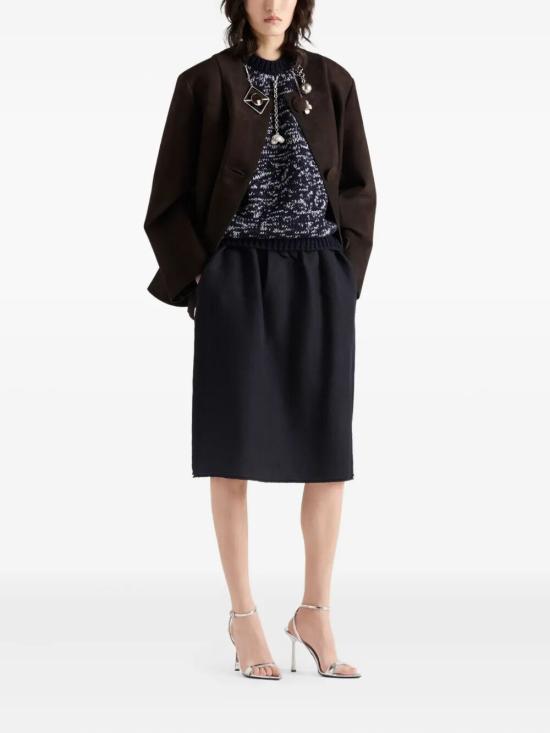 25FW 프라다 미디 스커트 P134ZGSOOO 18DE F0008 BLEU - PRADA