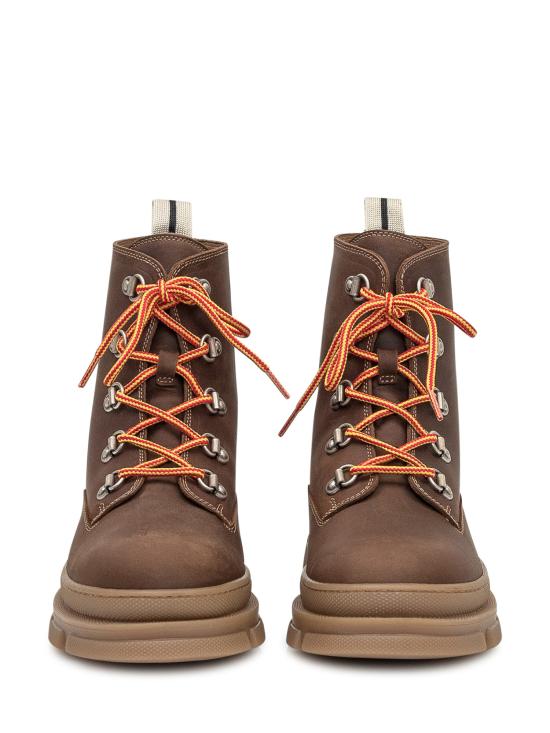 25FW [키즈] 팜앤젤스 미들 부츠 PBIE001F25LEA001 6003 BROWN OFF WHITE - PALM ANGELS