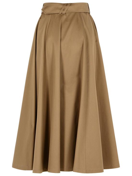 25FW 버버리 개버딘 트렌치 미디 스커트 8113541A3324 Brown - BURBERRY