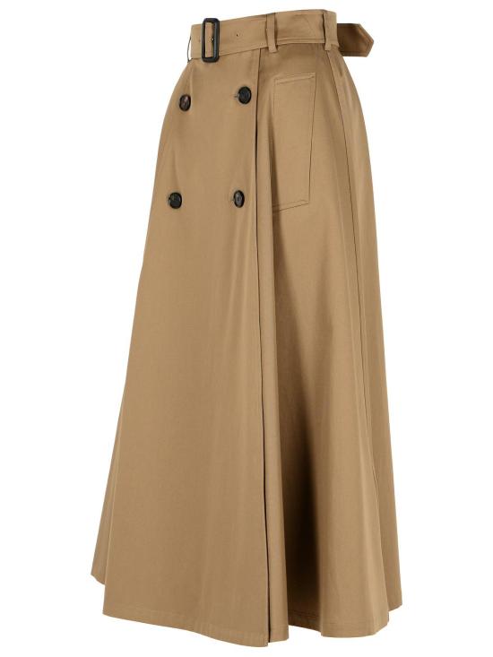 25FW 버버리 개버딘 트렌치 미디 스커트 8113541A3324 Brown - BURBERRY