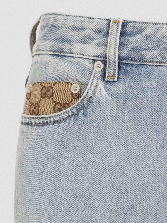  구찌 블루 데님 팬츠 835219XDDCY4452 Blue - GUCCI