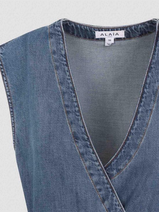  알라이아 데님 원피스 AA9R2682D004B505 Light Beige - ALAIA