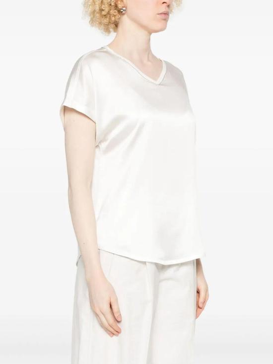 25SS 브루넬로 쿠치넬리 실크 탑 M0C59EL102C600 Beige - BRUNELLO CUCINELLI