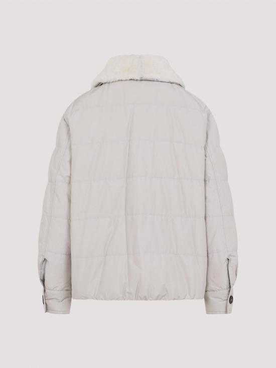  브루넬로 쿠치넬리 퍼 장식 다운 자켓  MG5017688C7958 Grey - BRUNELLO CUCINELLI