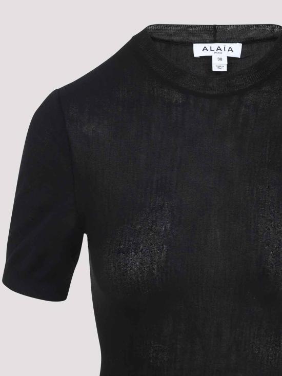  알라이아 민소매 티셔츠 AA9H1235M922B995 Black - ALAIA