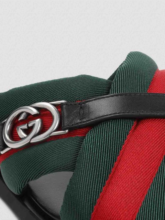 26SS 구찌 인터로킹 G 웹 슬라이드 838084HAAHH8449 - GUCCI