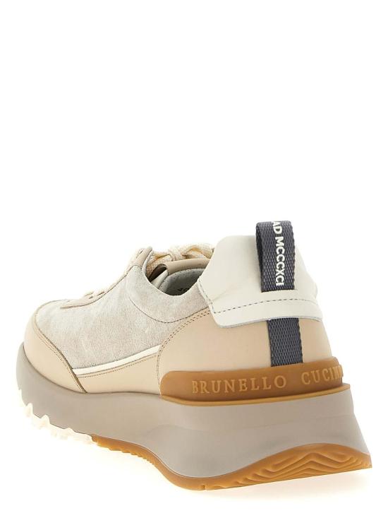  브루넬로 쿠치넬리 스니커즈 MZUSGGO278CKY76 Beige - BRUNELLO CUCINELLI