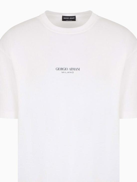 26SS 조르지오 아르마니 반팔 티셔츠 GM001085TE10629U0002 White - GIORGIO ARMANI