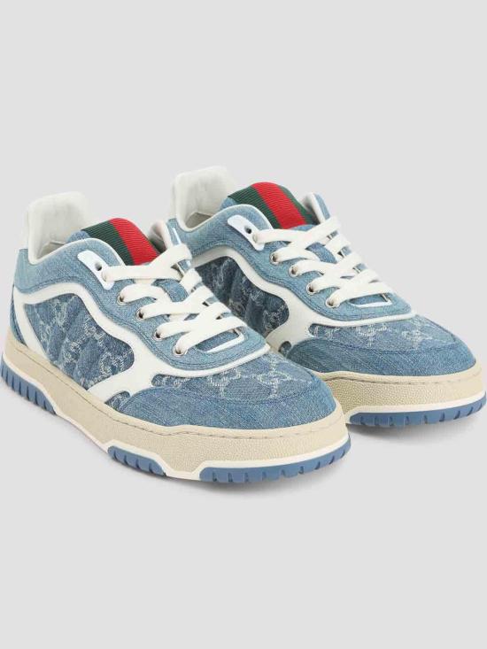 26SS 구찌 데님 리웹 스니커즈 834708FAEVU4645 Blue - GUCCI