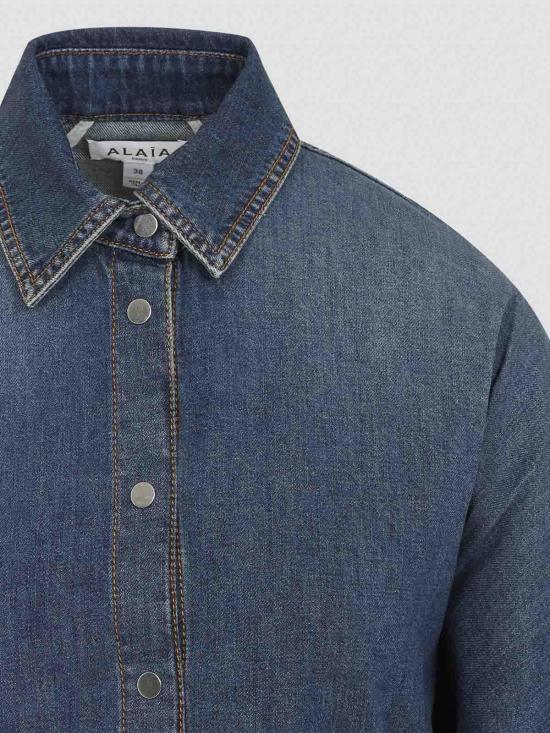  알라이아 셔츠 AA9C0988D004B505 Light Beige - ALAIA