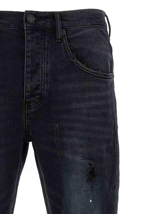  퍼플 브랜드 스트레이트 팬츠 P002BLRBLACKREPAIR Black - PURPLE BRAND