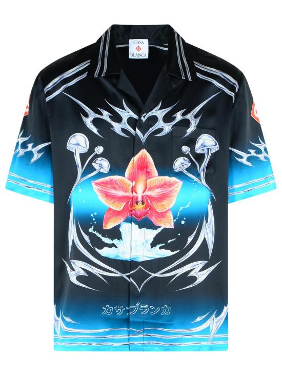 25FW 카사블랑카 긴팔 셔츠 M AW25 SH 003 03BLADES Black