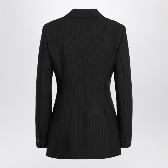 25FW 구찌 핀스트라이프 더블브레스트 울 블레이저 832457Z7ASO Black - GUCCI