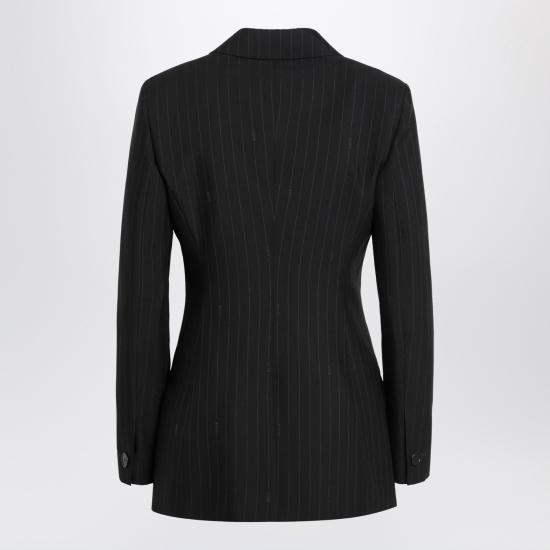 25FW 구찌 핀스트라이프 더블브레스트 울 블레이저 832457Z7ASO Black - GUCCI