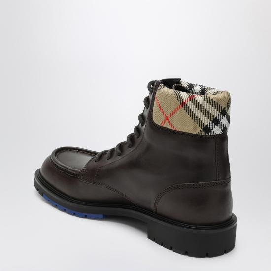 25FW 버버리 레더 로그 컴벳 부츠 8115598167848 Brown - BURBERRY