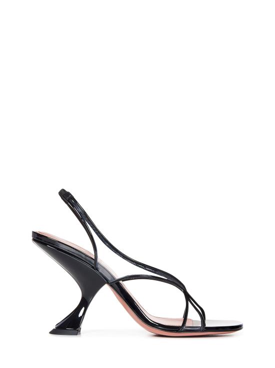 25FW 아미나 무아디 힐/펌프스 LENASANDAL90 PATENTBLACK Black