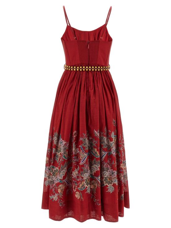 25FW 짐머만 미디 원피스 4225DSS251REDMULPAI Red - ZIMMERMANN