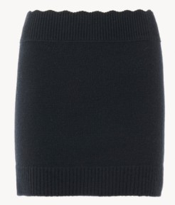 25FW 끌로에 울 & 캐시미어 니트 피티드 미니 스커트 CH25WMJ05570 001 BLACK