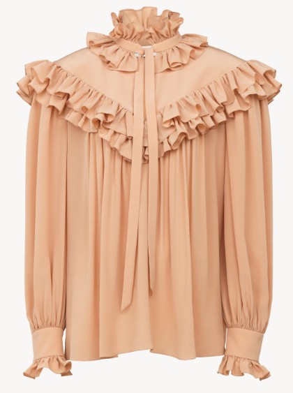 25FW 끌로에 블라우스 CH25WHT14005 285 SANDBROWN