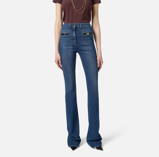 25FW 엘리자베타프랜치 데님 팬츠 PJ12N56E2 104 Blue denim - ELISABETTA FRANCHI