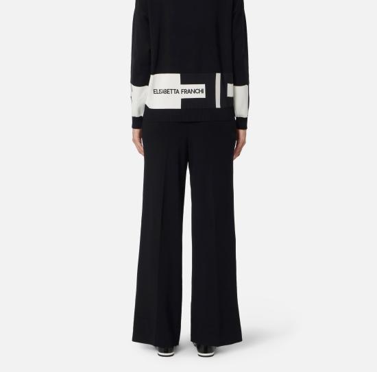 25FW 엘리자베타프랜치 스트레이트 팬츠 KP69S56E2 EF3 Nero milk - ELISABETTA FRANCHI
