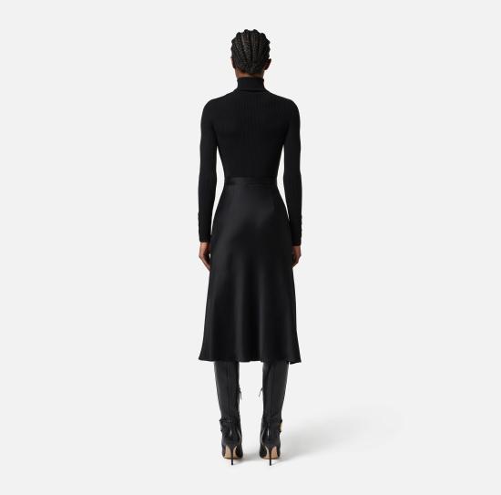 25FW 엘리자베타프랜치 미디 원피스 AM06B56E2 110 Black - ELISABETTA FRANCHI