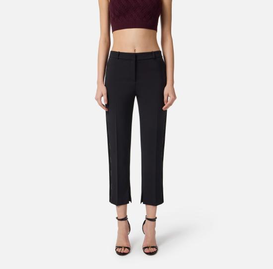 25FW 엘리자베타프랜치 스트레이트 팬츠 PA08856E2 110 Black - ELISABETTA FRANCHI