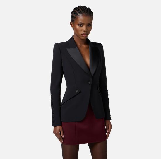 25FW 엘리자베타프랜치 수트 자켓 GI15456E2 110 Black - ELISABETTA FRANCHI