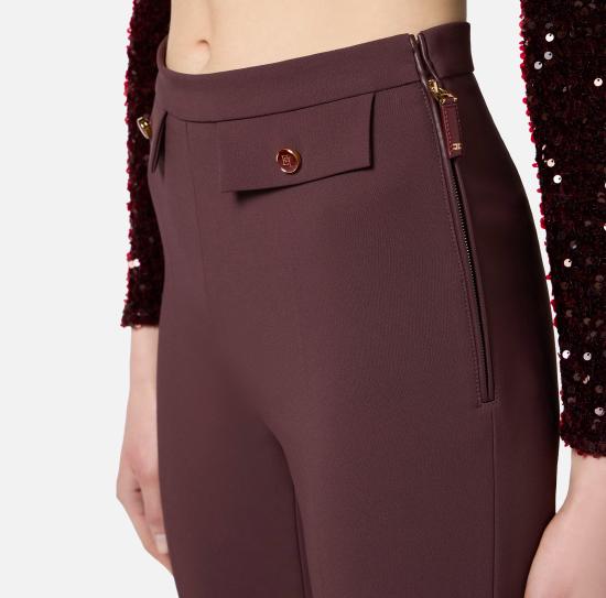 25FW 엘리자베타프랜치 스트레이트 팬츠 PA12056E2 EA4 Merlot - ELISABETTA FRANCHI