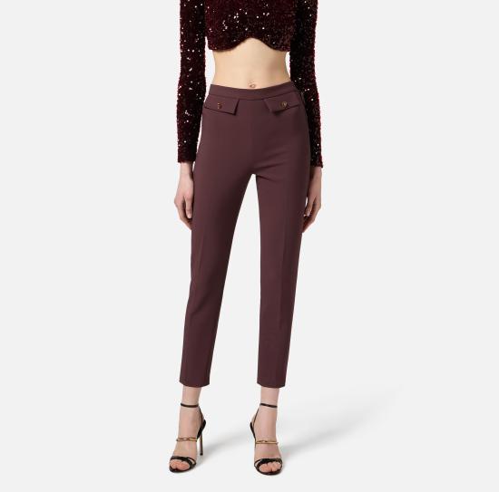 25FW 엘리자베타프랜치 스트레이트 팬츠 PA12056E2 EA4 Merlot - ELISABETTA FRANCHI