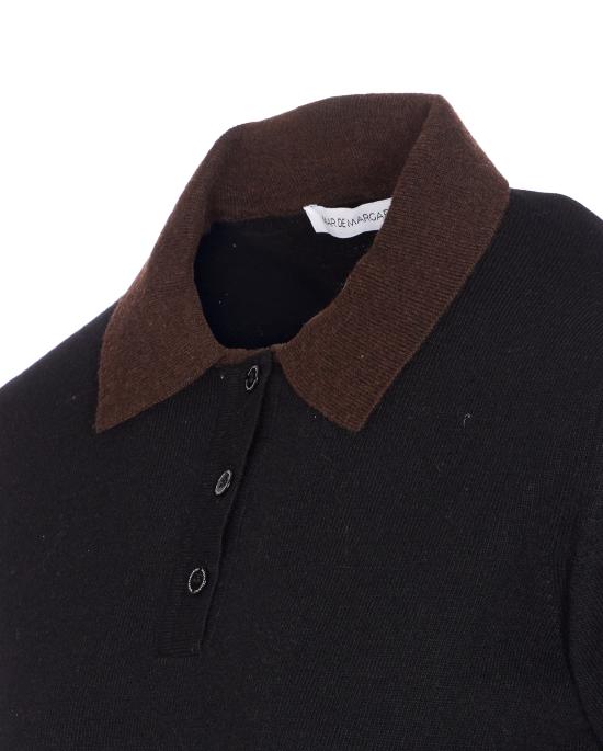 25FW 마 데 마가리타스 폴로 티셔츠 MMABW01510 NE01 Black - MAR DE MARGARITAS