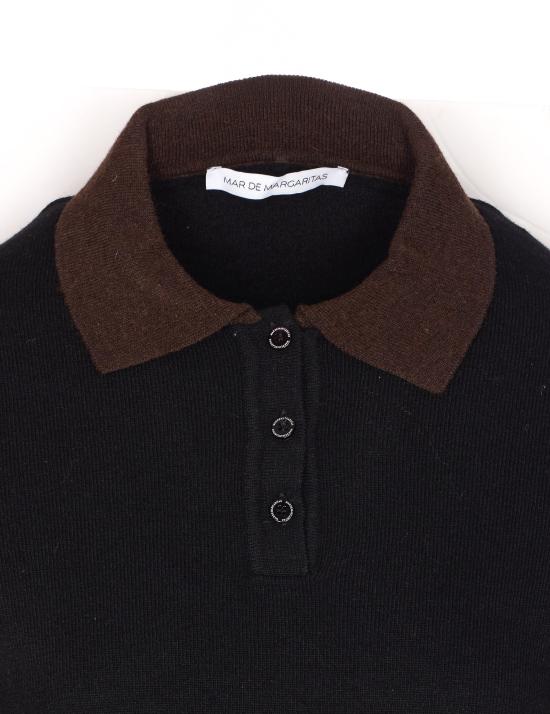 25FW 마 데 마가리타스 폴로 티셔츠 MMABW01510 NE01 Black - MAR DE MARGARITAS