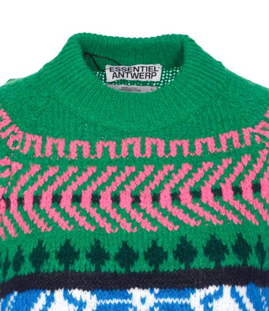 25FW 에센셜앤트워프 스웨터 IRELANDO I2PC Green - ESSENTIEL ANTWERP