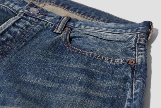 25FW 아프레쎄 데님 팬츠 워시드 데님 와이드 팬츠 AP-4002 블루 - A.PRESSE