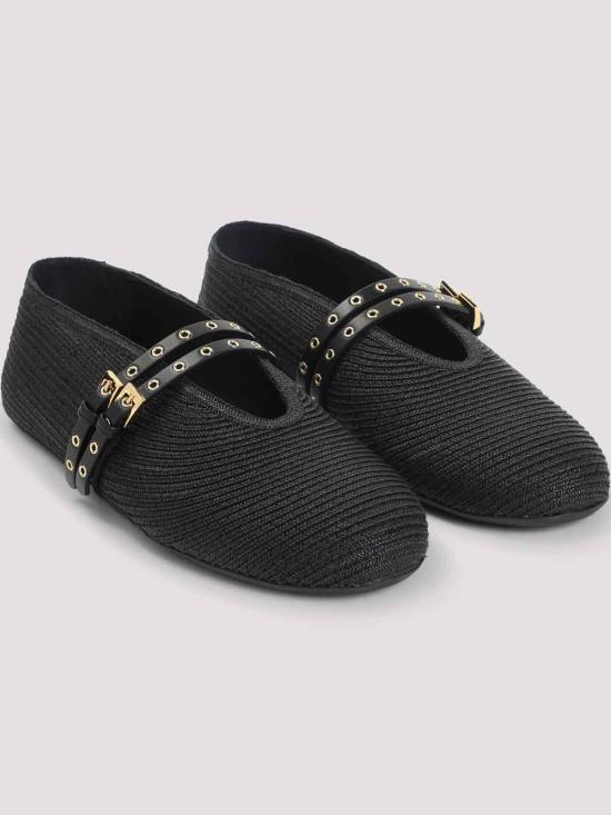 25FW 알라이아 플랫 슈즈 AA3A058TK036999 Black - ALAIA