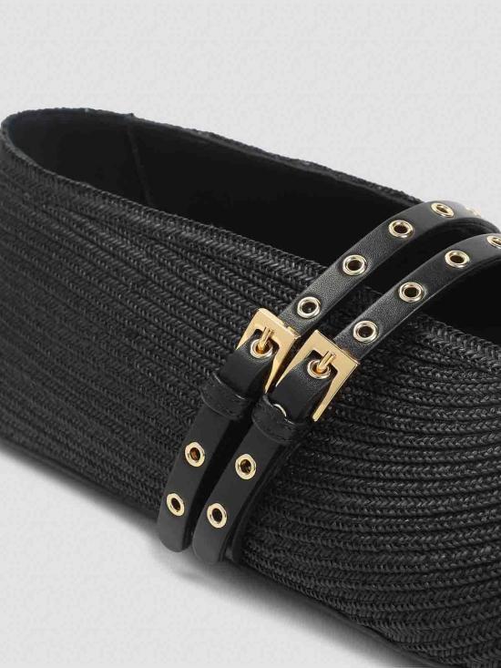 25FW 알라이아 플랫 슈즈 AA3A058TK036999 Black - ALAIA