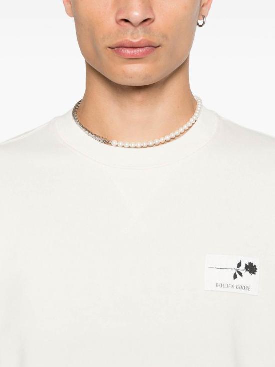  골든구스 긴팔 티셔츠 GMP01223P00213982432 White - GOLDEN GOOSE