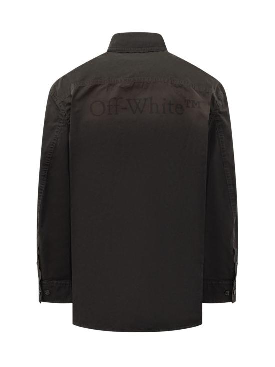 25FW 오프화이트 긴팔 셔츠 OMGE04NF25FAB001 1010 Black - OFF WHITE