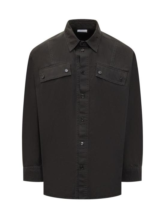 25FW 오프화이트 긴팔 셔츠 OMGE04NF25FAB001 1010 Black